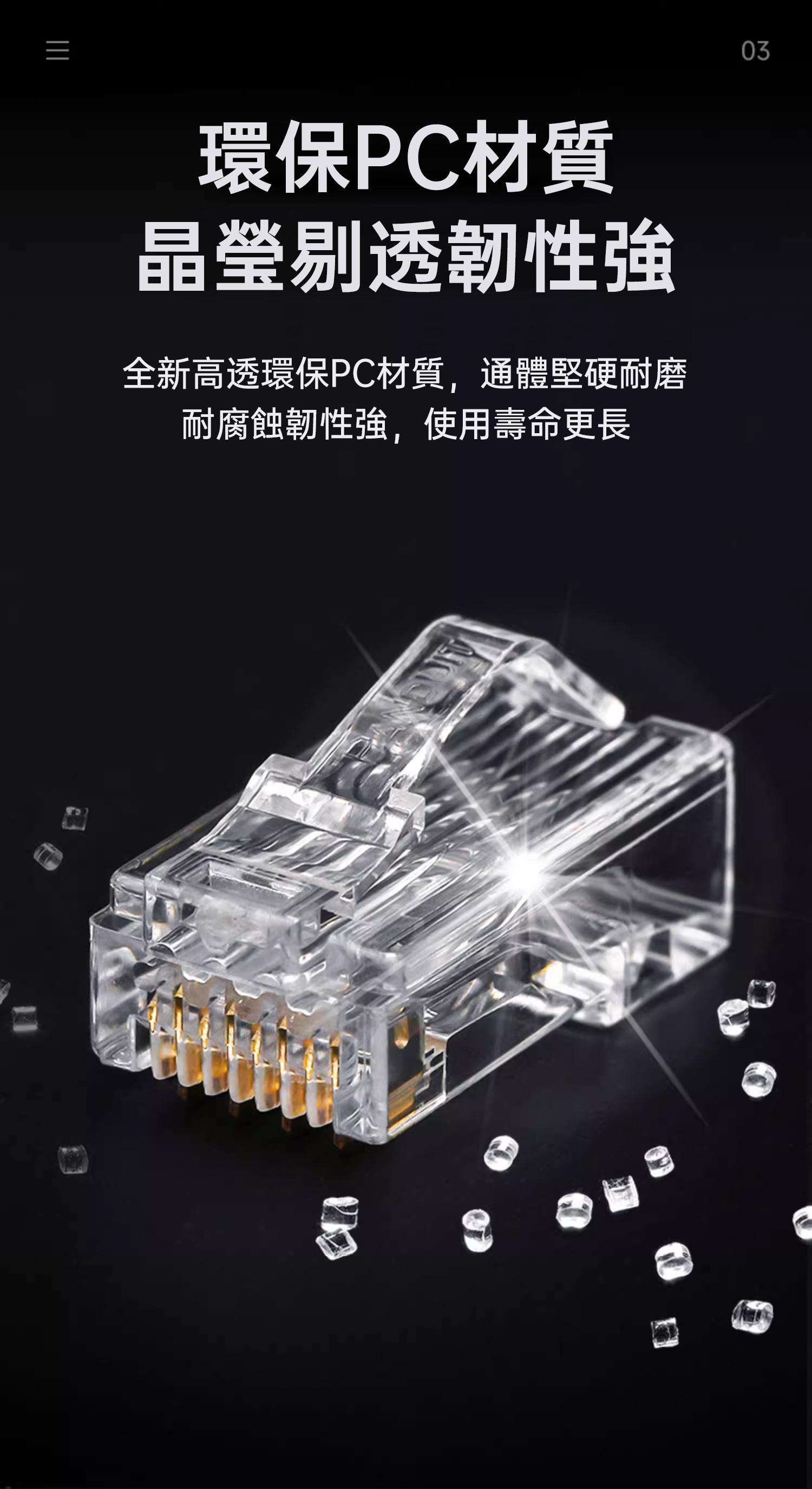 PANDUIT Cat 6A RJ45 合適26AWG網路線 無遮蔽式水晶頭 【五配件】- SP6X88SD-C  (※購買10個水晶頭以上-贈壓接輔助工具CSPT)