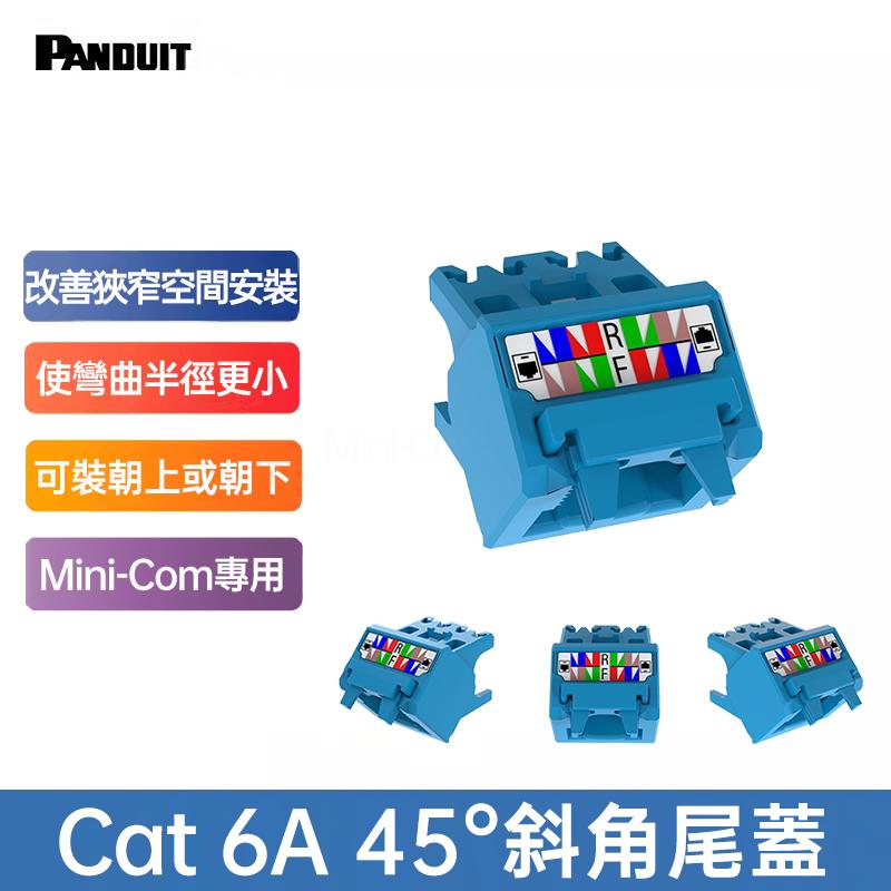 PANDUIT Cat 6A UTP 資訊插座 45°尾蓋 - CJUDCAPBU-X