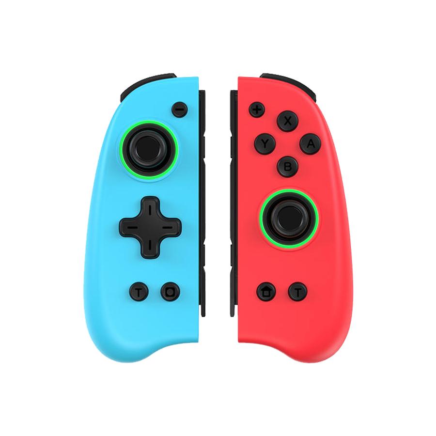 良值 Switch Joy-Con 手柄，紅藍經典款，內建 RGB 燈光、震動、連發、喚醒功能