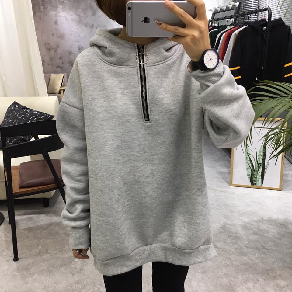 拉鍊百搭色加絨帽T3色 M-2XL