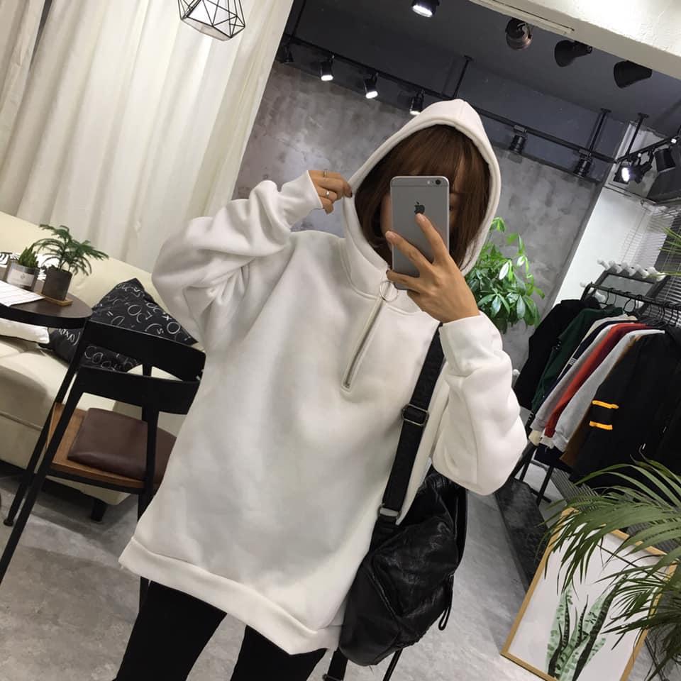 拉鍊百搭色加絨帽T3色 M-2XL