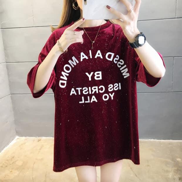 滿版亮片字母原宿T2色 M-2XL