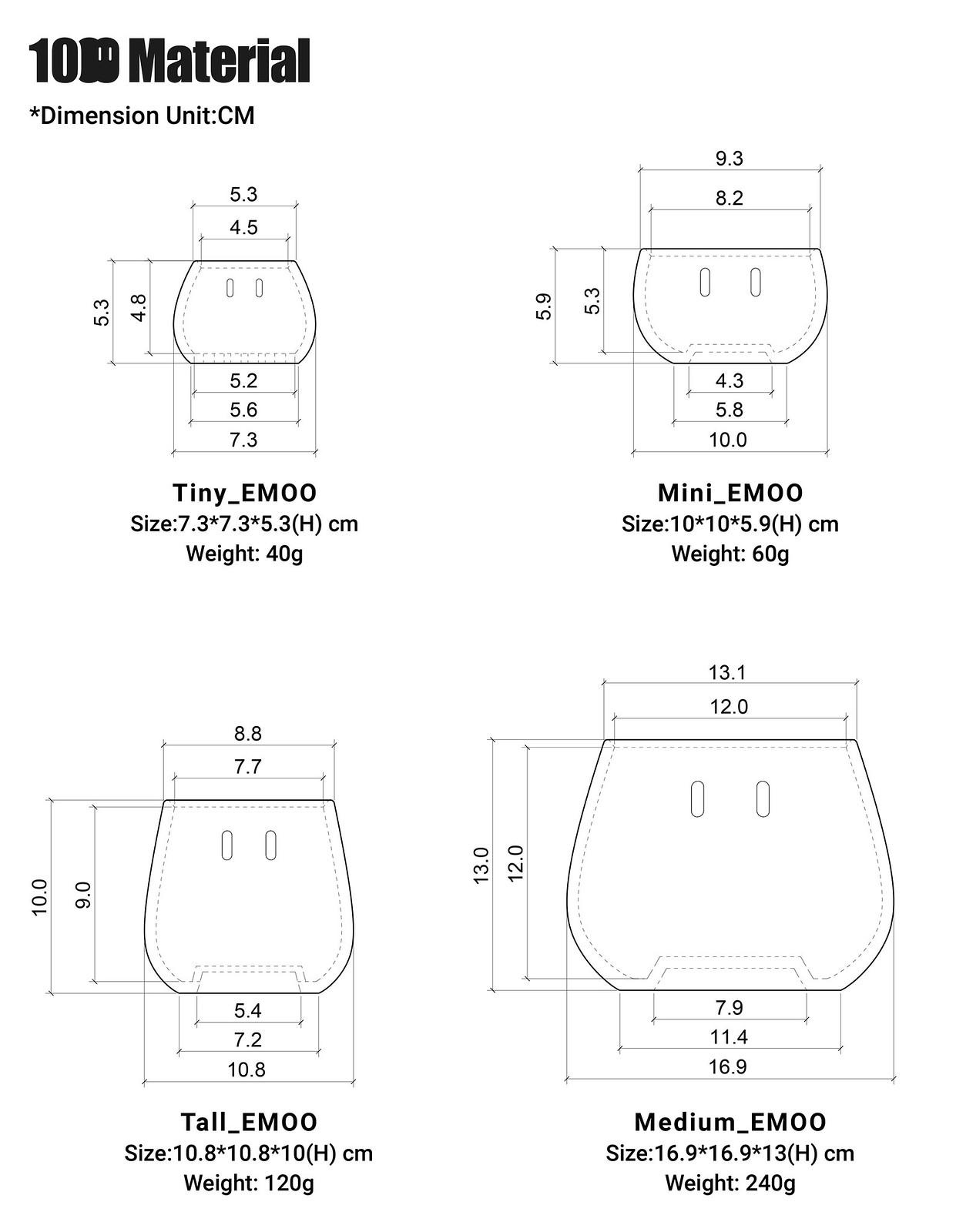 Tiny_EMOO/盆栽/室內植物/多肉植物/盆器