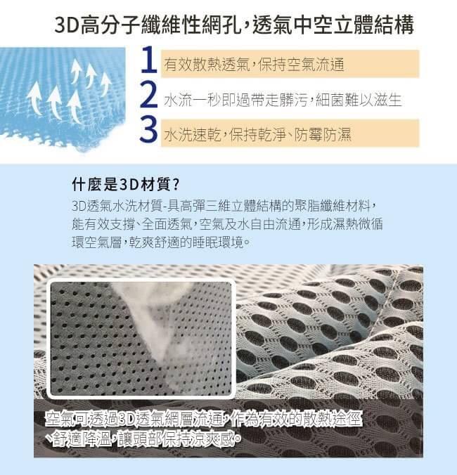 【台灣製】3D超涼感會呼吸的蜂巢式透氣孔枕套1入／2色