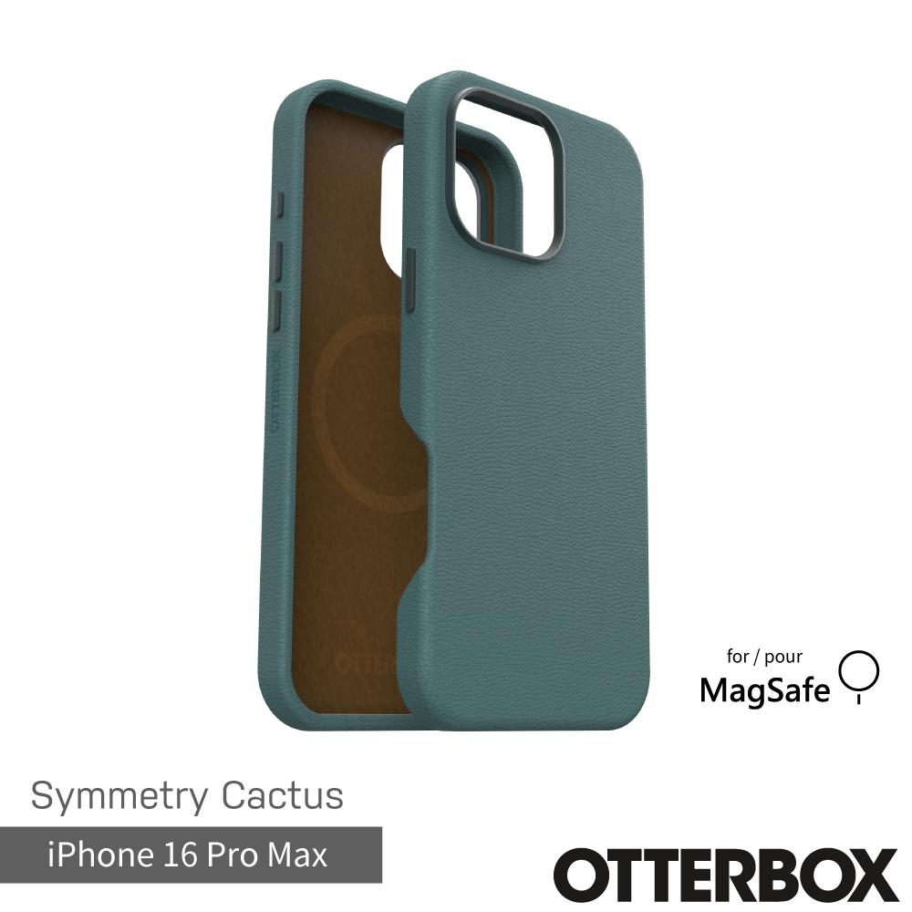 【OtterBox】iPhone 16 Pro Max 6.9吋 Symmetry Cactus 炫彩仙人掌皮革保護殼-綠(支援MagSafe)