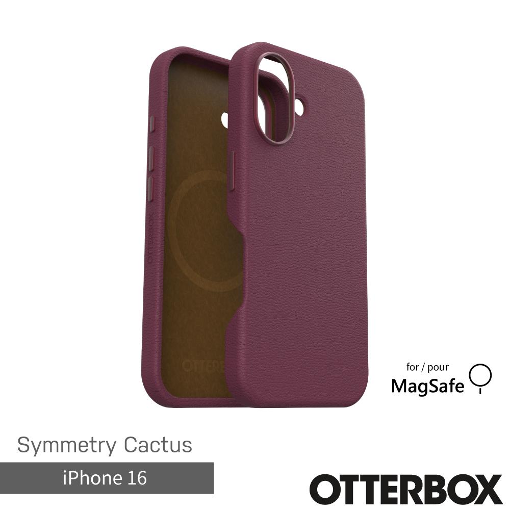 【OtterBox】iPhone 16 6.1吋 Symmetry Cactus 炫彩仙人掌皮革保護殼-紅(支援MagSafe)