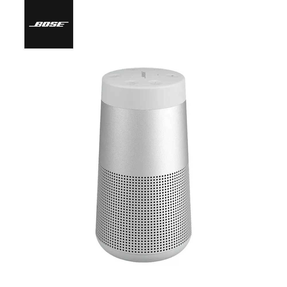 【Bose】Bose SoundLink Revolve II 防潑水 360° 全方向聲音 可攜式藍牙揚聲器，銀色展示出清