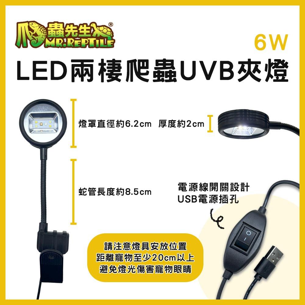 爬蟲先生 兩棲爬蟲LED UVB夾燈 不含豆腐頭 烏龜 爬蟲 UVB曬燈 照燈 曬背燈 MR.Reptile