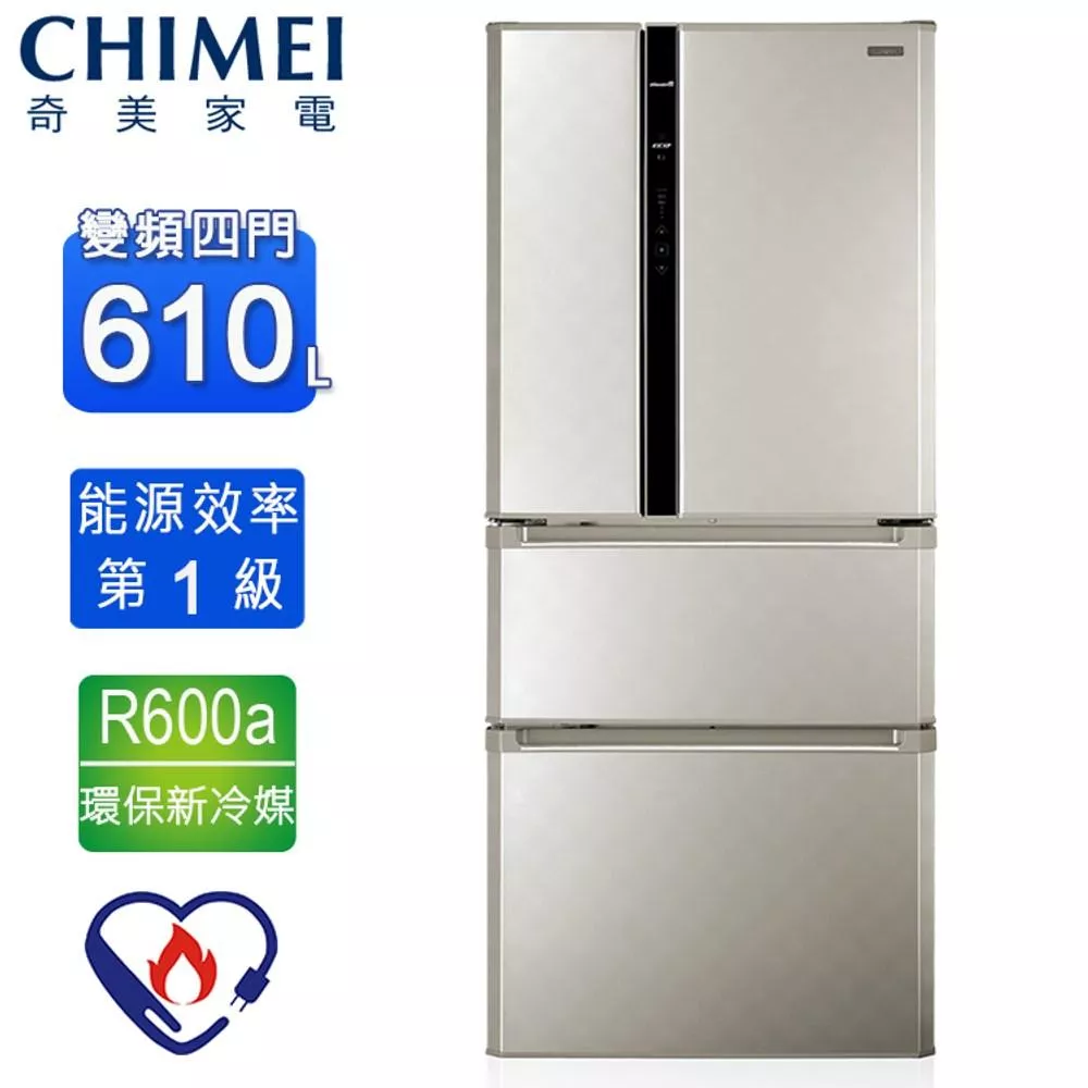 【CHIMEI奇美】610公升變頻一級四門電冰箱 UR-P61VD8