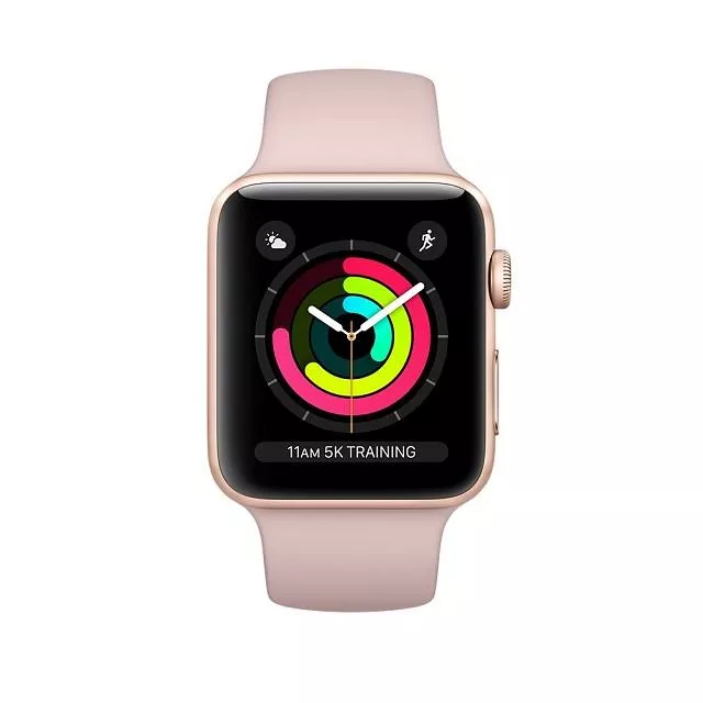 Apple Watch Series 3 GPS,42mm金色鋁金屬錶殼/粉沙色運動錶帶