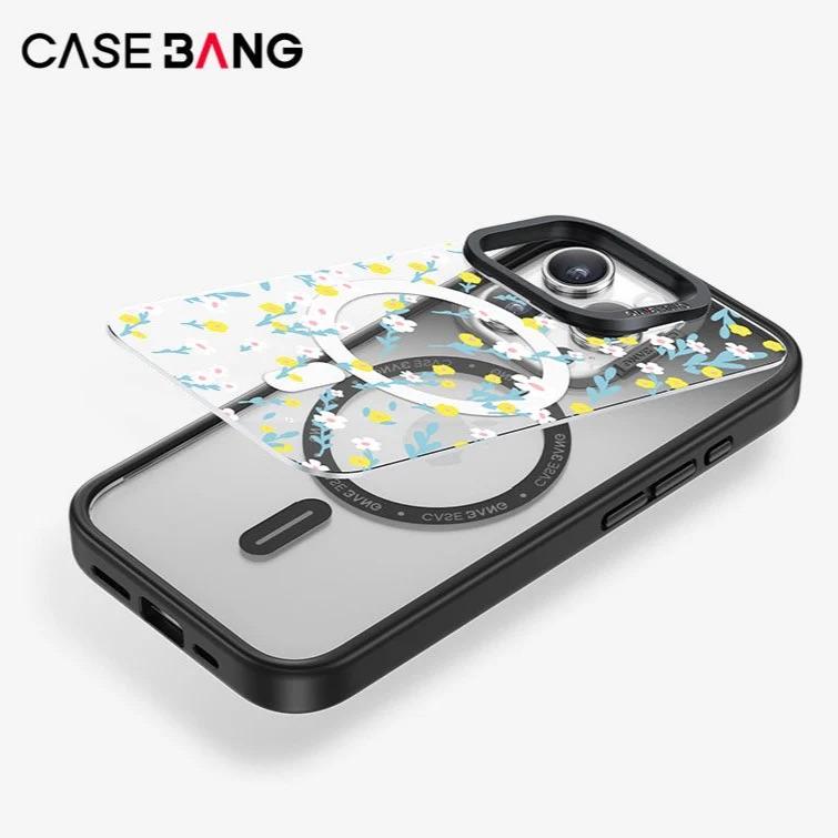 CASEBANGx藝術家Krystal聯名秘密花園系列小雏菊出奇手機殼磁吸背蓋適用於iPhone15/14/13/Plus/Pro/Max