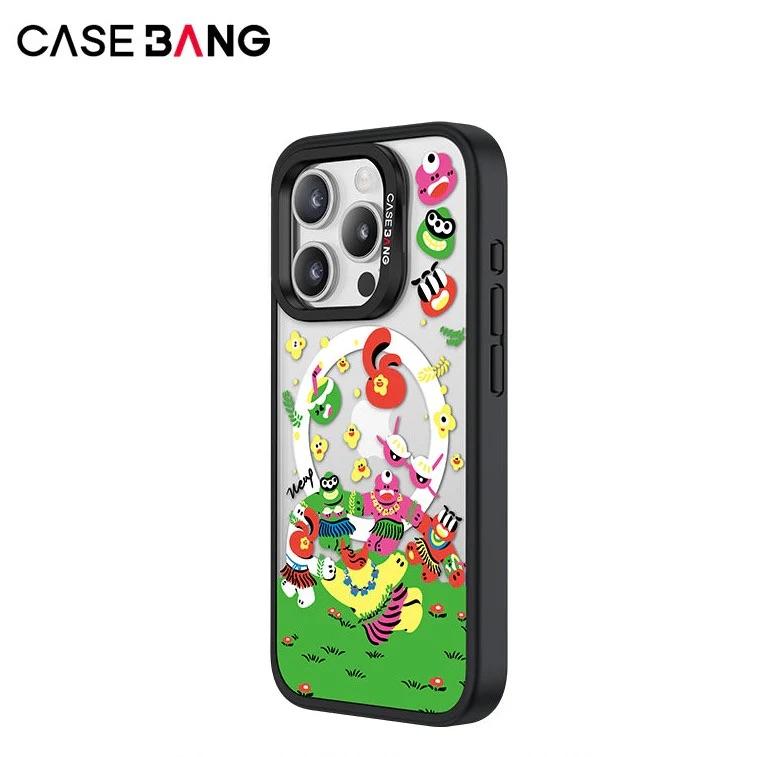 CASEBANGx藝術家7leaf聯名多彩小怪獸假日派對出奇手機殼磁吸背蓋適用於iPhone15/14/13/Plus/Pro/Max