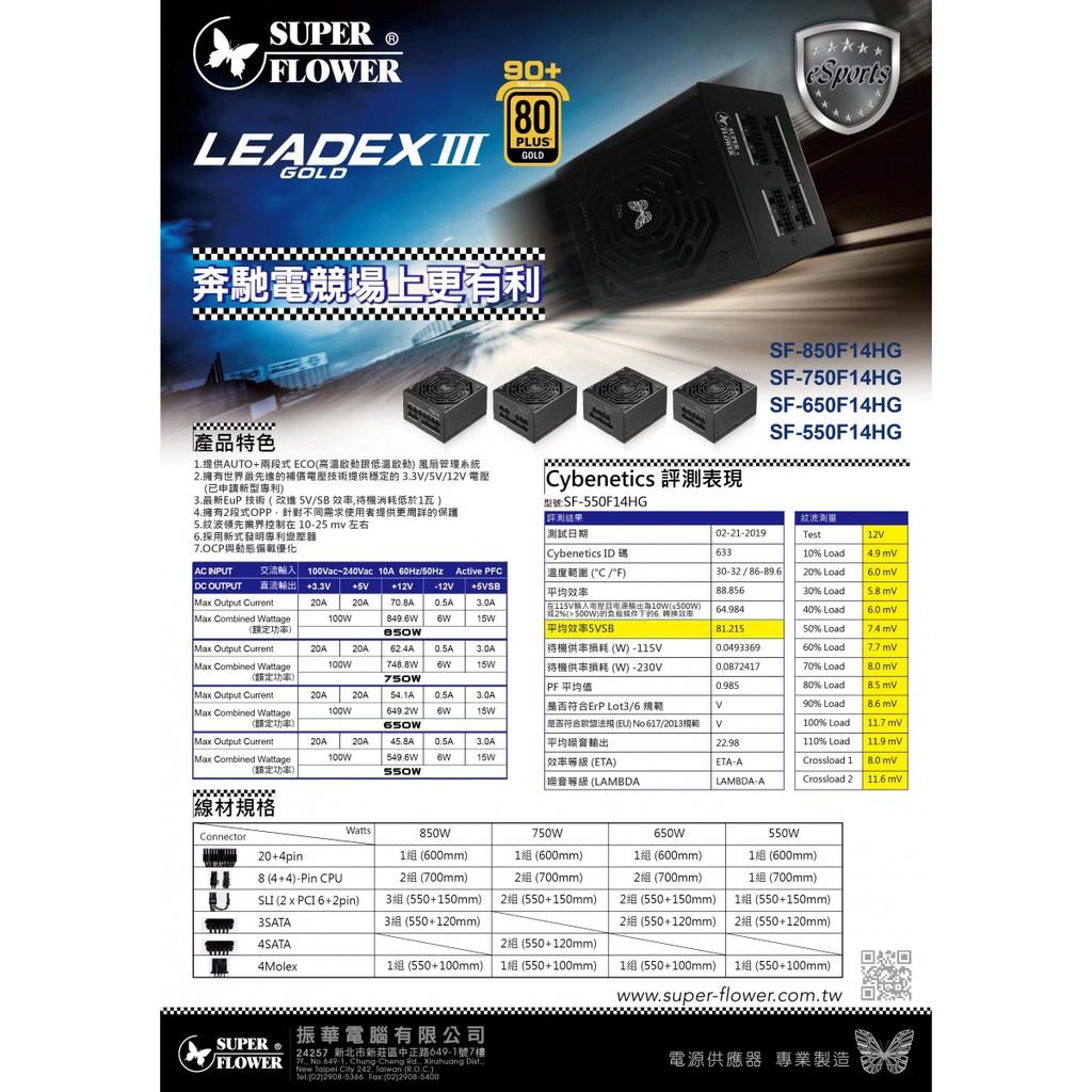 振華 LEADEX III 850W 金牌 全模組 電源供應器