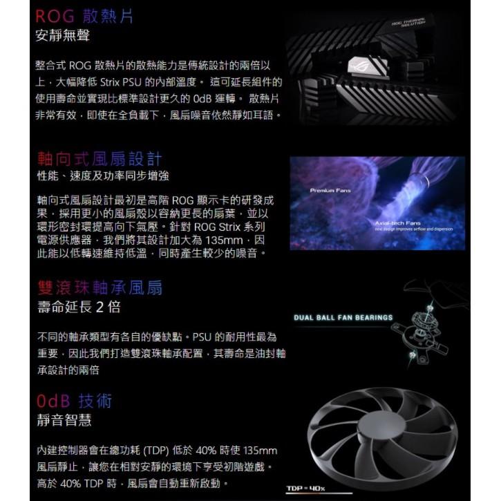 華碩 ROG STRIX 850G 850W 金牌 電源供應器