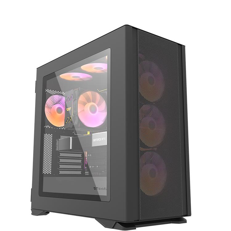 DarkFlash DLX200 MESH鐵網版 E-ATX 電腦機殼(不含風扇) 黑色