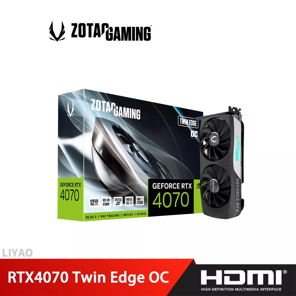 ZOTAC GAMING GeForce RTX 4070 TWIN EDGE OC 顯示卡