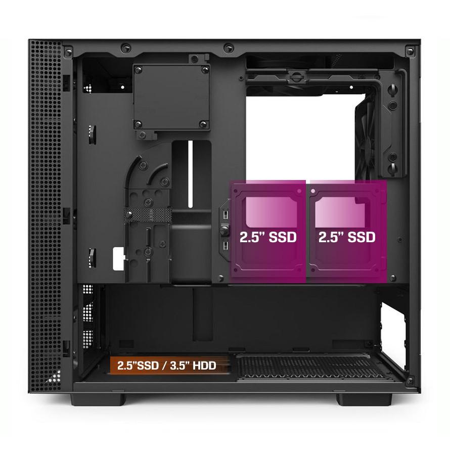 NZXT 美商恩傑 H210 黑色 ITX電腦機殼(顯卡長325 mm/支援 240，280水冷/CPU高165mm)