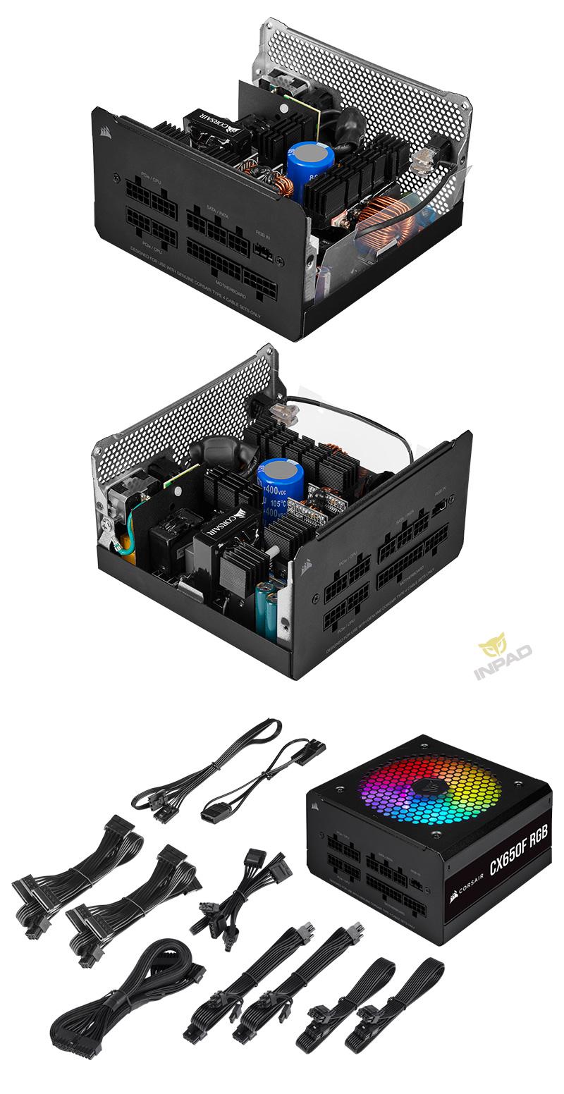 CORSAIR 海盜船 CX650F RGB 80Plus 銅牌 白色 電源供應器