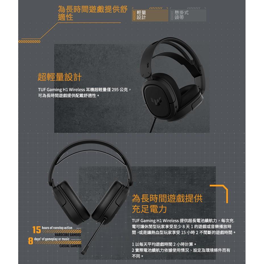 華碩 TUF GAMING H1 Wireless 電競耳機