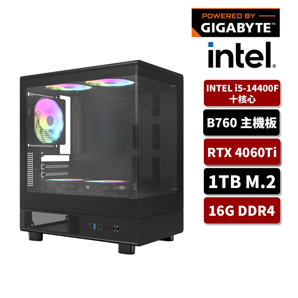 GIGABYTE 技嘉 Intel i5/16G/1TB SSD/RTX4060TI 8G/AI電競主機/AI基礎