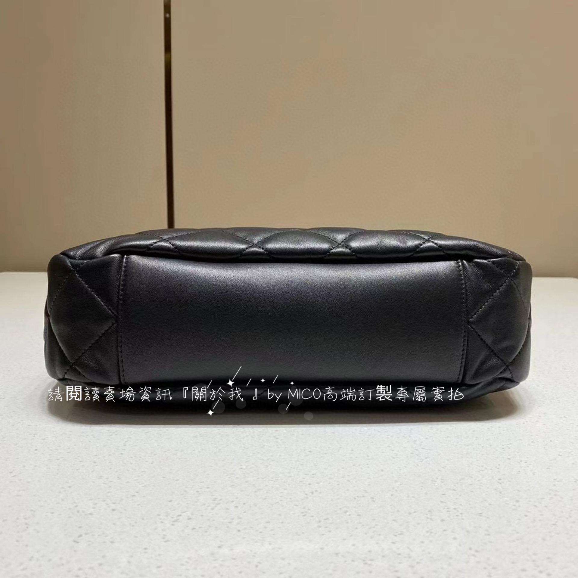 Chanel 經典2.55 深藍色做舊金鍊款 24cm 復古又低調