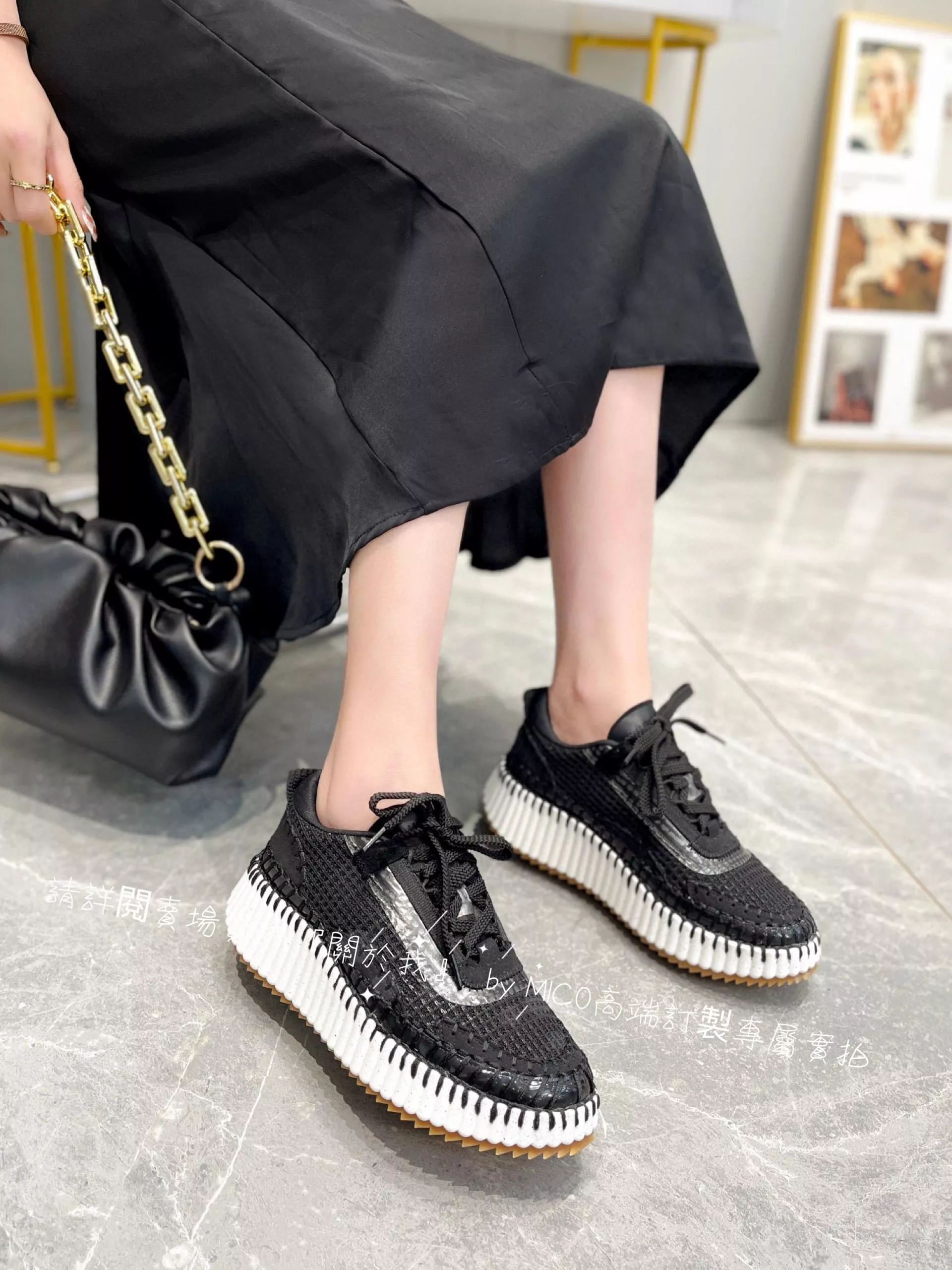 CHLOE 克洛伊 Nama sneaker 彩虹系列運動鞋 全手工縫馬克線 女碼35-42