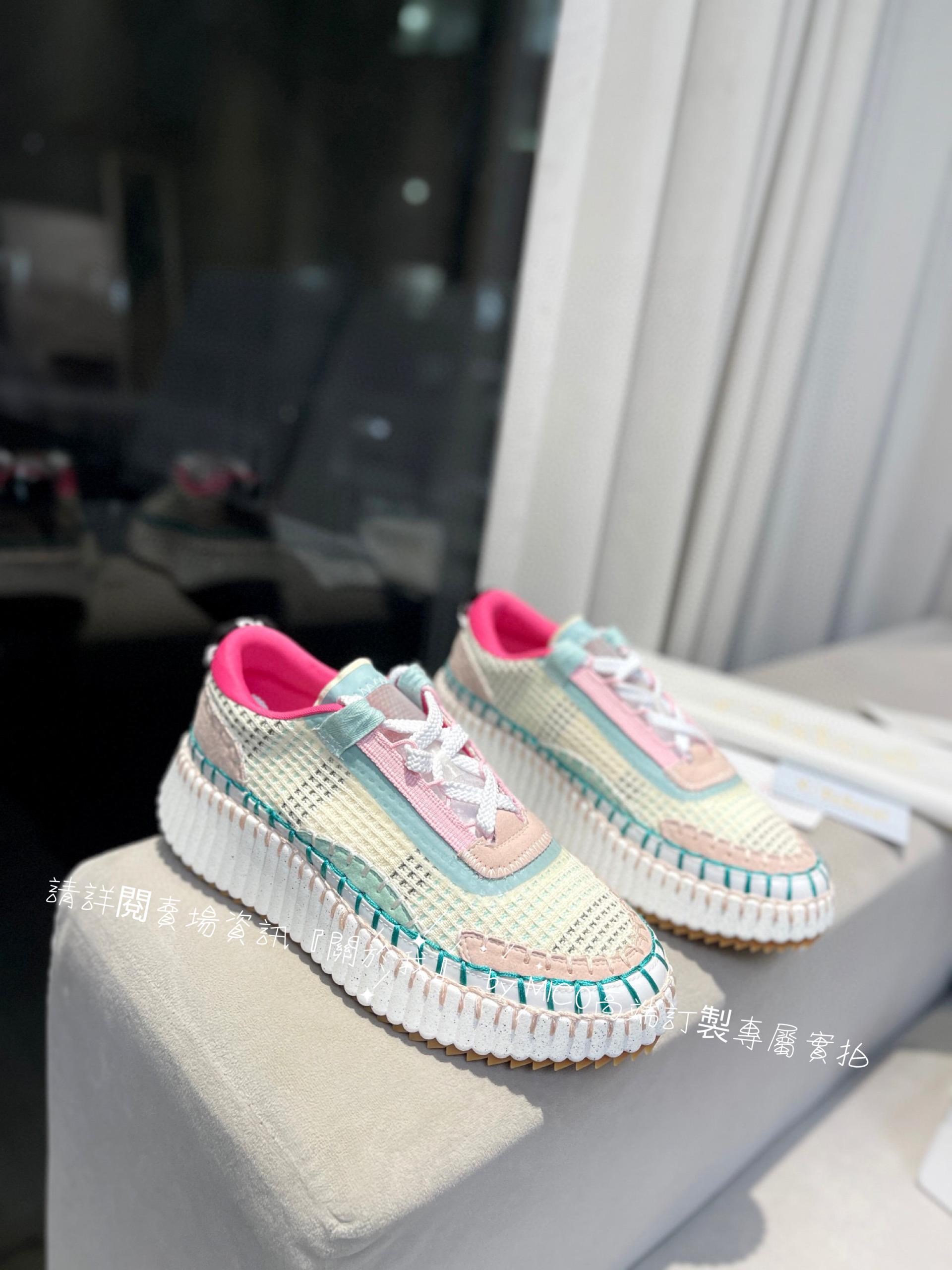 CHLOE 克洛伊 Nama sneaker 彩虹系列運動鞋 全手工縫馬克線 女碼35-42