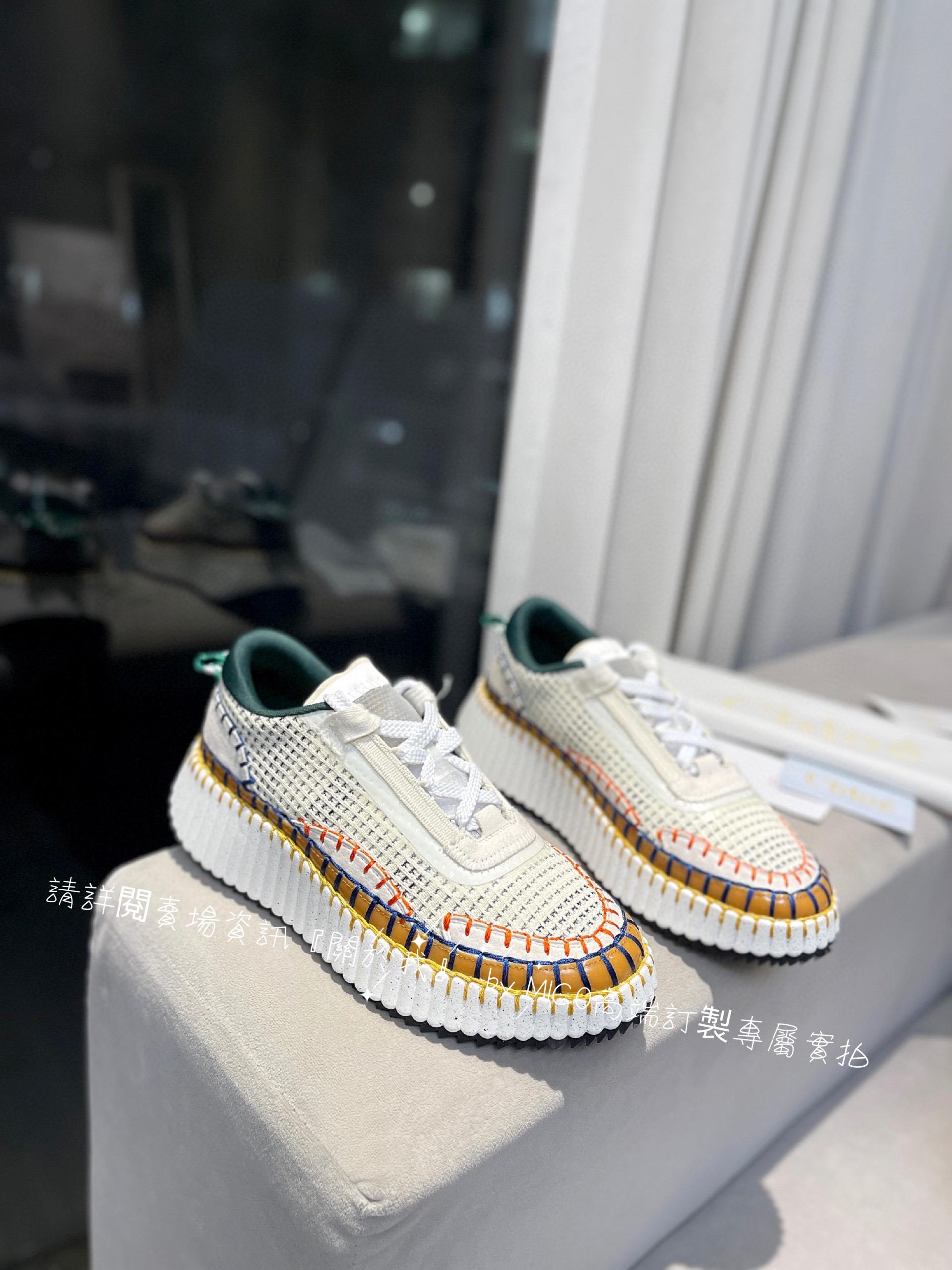 CHLOE 克洛伊 Nama sneaker 彩虹系列運動鞋 全手工縫馬克線 女碼35-42