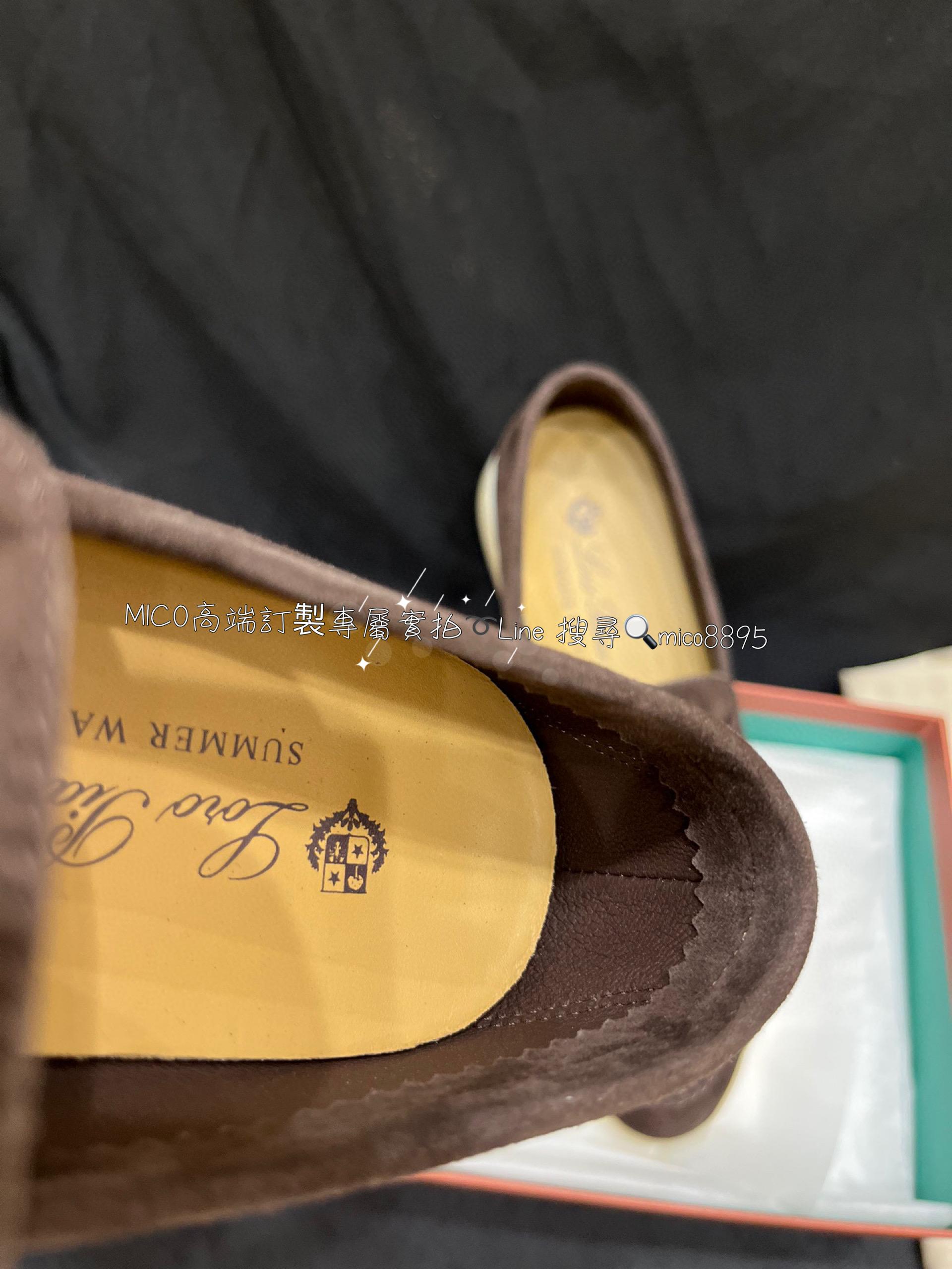 義大利奢侈品牌 Loro Piana 深咖色 純手工低調奢華樂福鞋 半拖 35-40