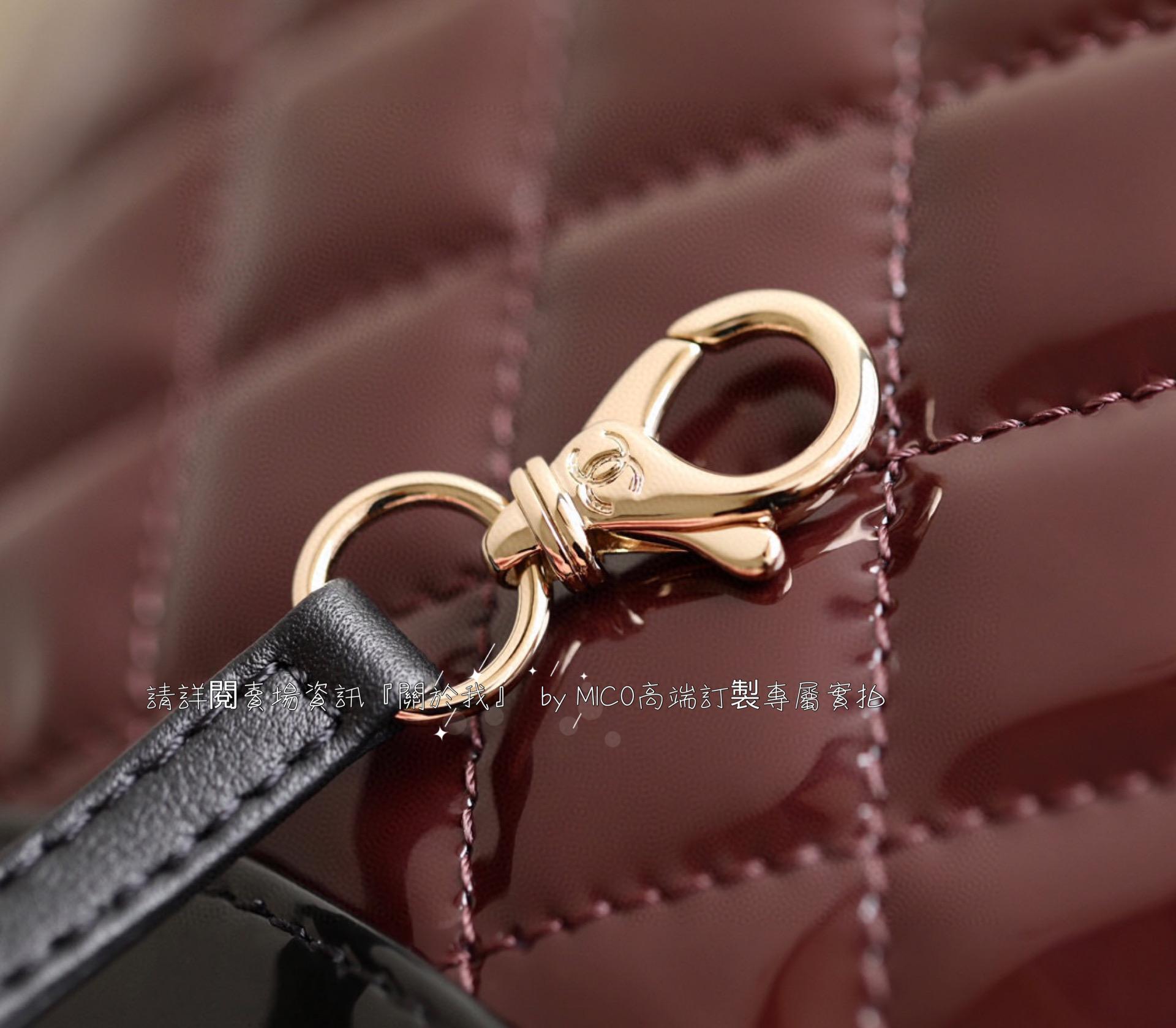 CHANEL 23a系列 31Bag 酒紅x漆皮 mini款 小牛皮 尺寸：𝟤𝟤*𝟤𝟦.𝟧*𝟧.𝟧 𝖼𝗆