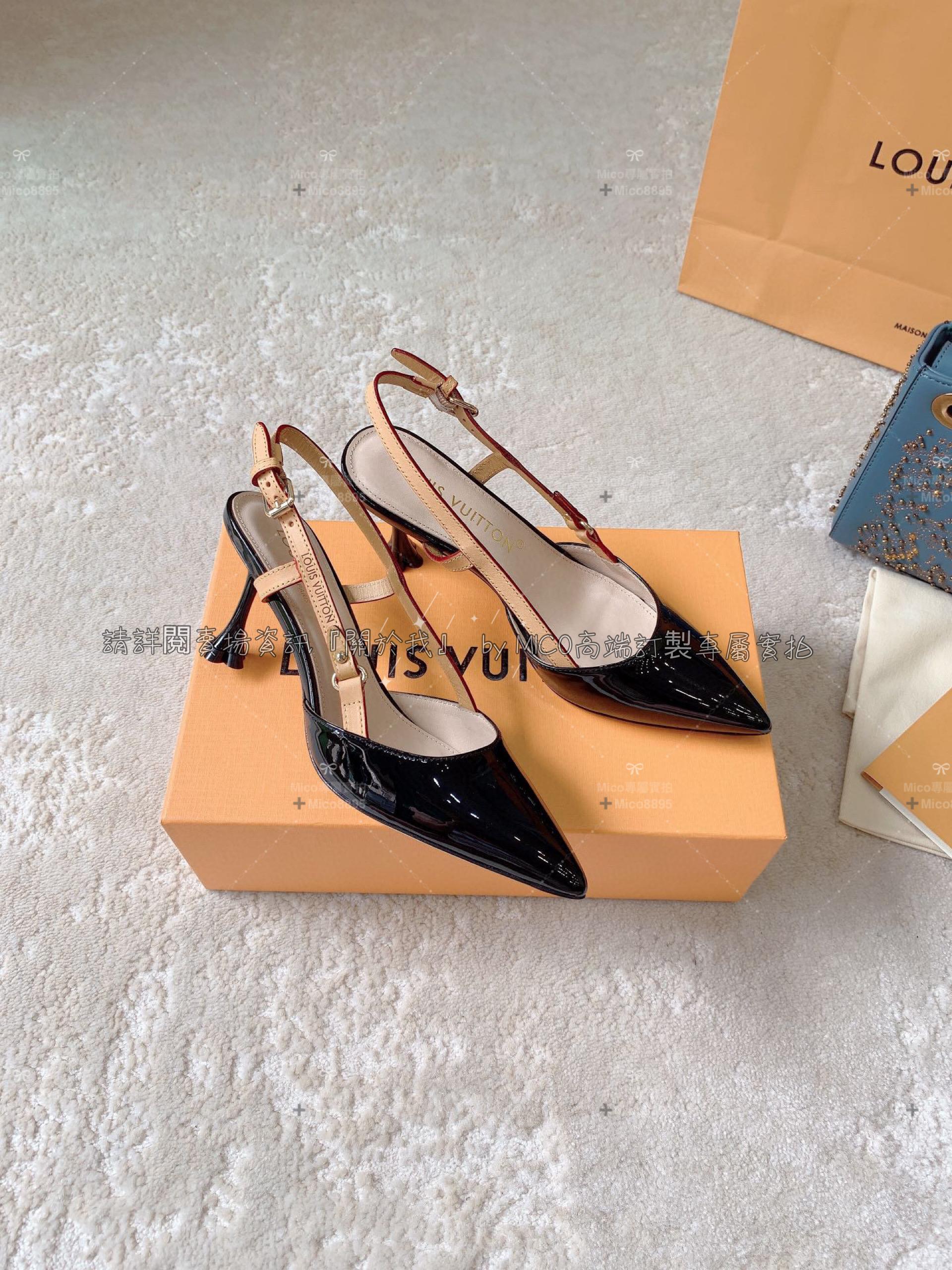 Louis Vuitton 23ss LV 黑色 Blossom 高跟涼鞋/跟鞋 跟高7.5cm 34-40