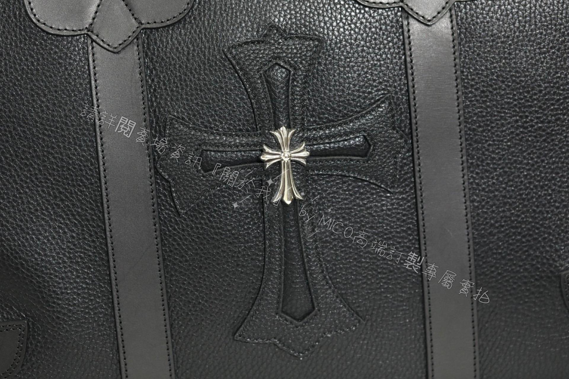 ChromeHearts 克羅心 十字架 四方釘 短途旅行包 square bag 全真皮/925純銀 尺寸45*19*30cm 