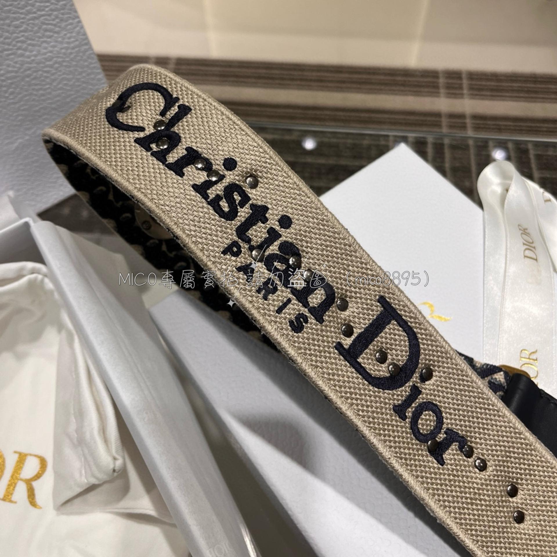 Dior 經典羅馬肩帶 ｛深藍色｝老花肩帶/寬肩帶