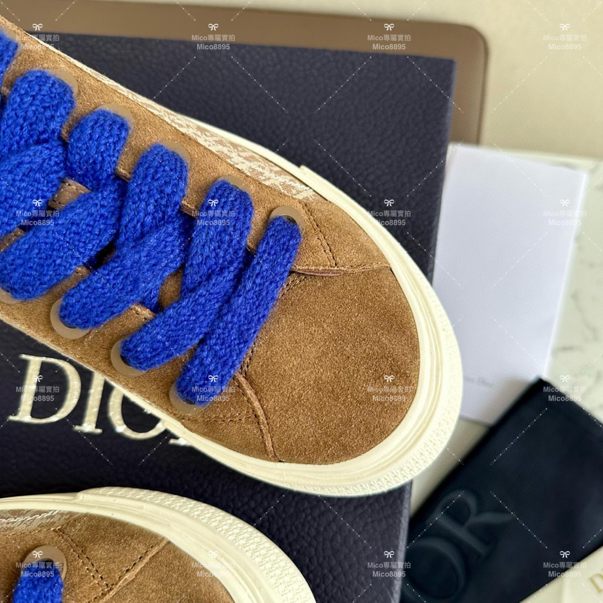 DIOR 咖啡色絨面 Denim Tears聯名合作款 B33系列 情侶款/男鞋/女鞋/SIZE：女款35-40 男款39-45  