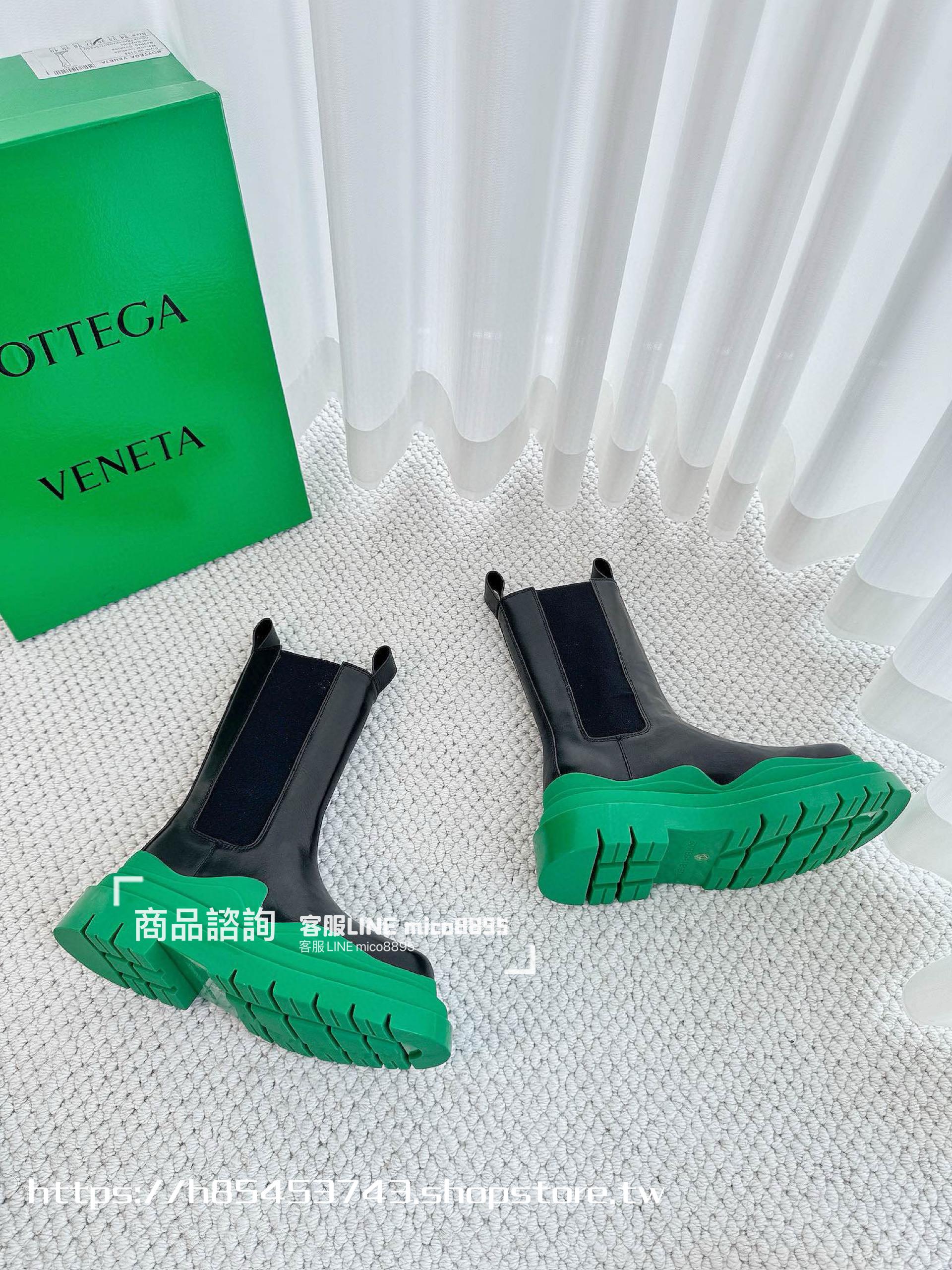 Bottega Venetian 經典系列 經典綠底 厚底中筒靴  35-40