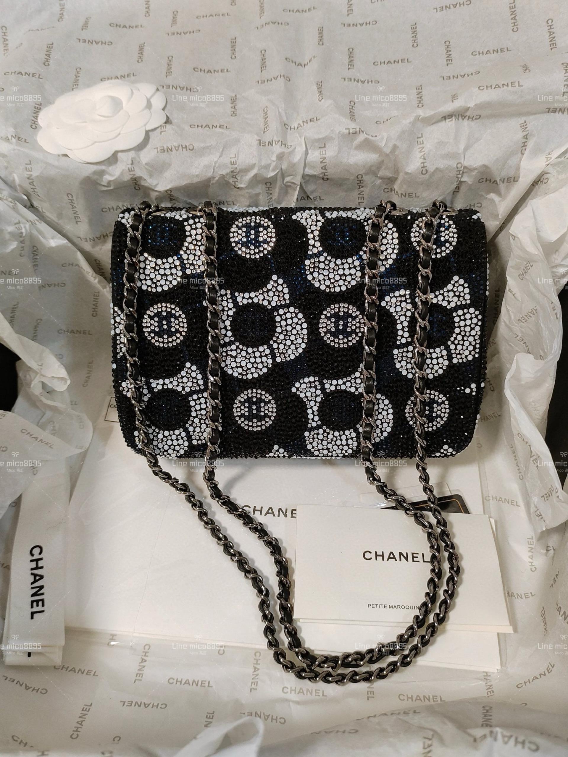 Mico高訂｜CHANEL 23K CF高級手工坊 晚宴包💎 鑽石藍💙 小號20cm