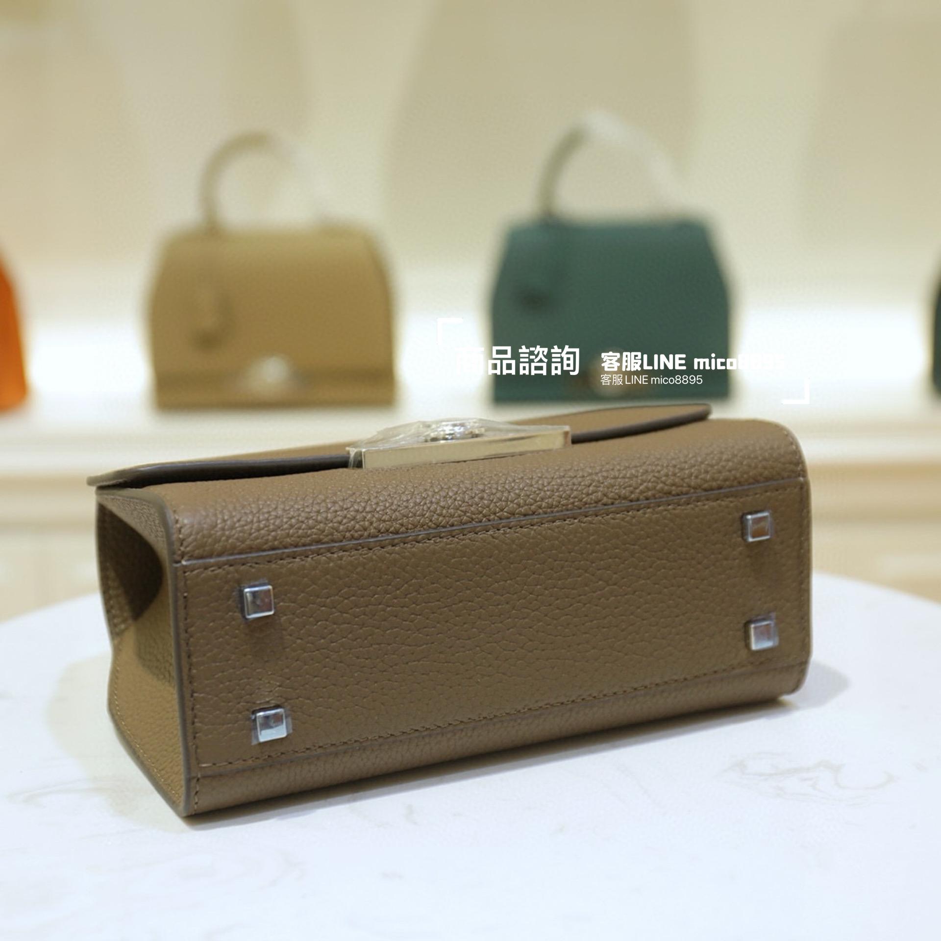 Moynat 法國摩納 經典 Rejane手袋 大象灰/銀釦 20cm 可自行搭配寬肩帶別有一番風格