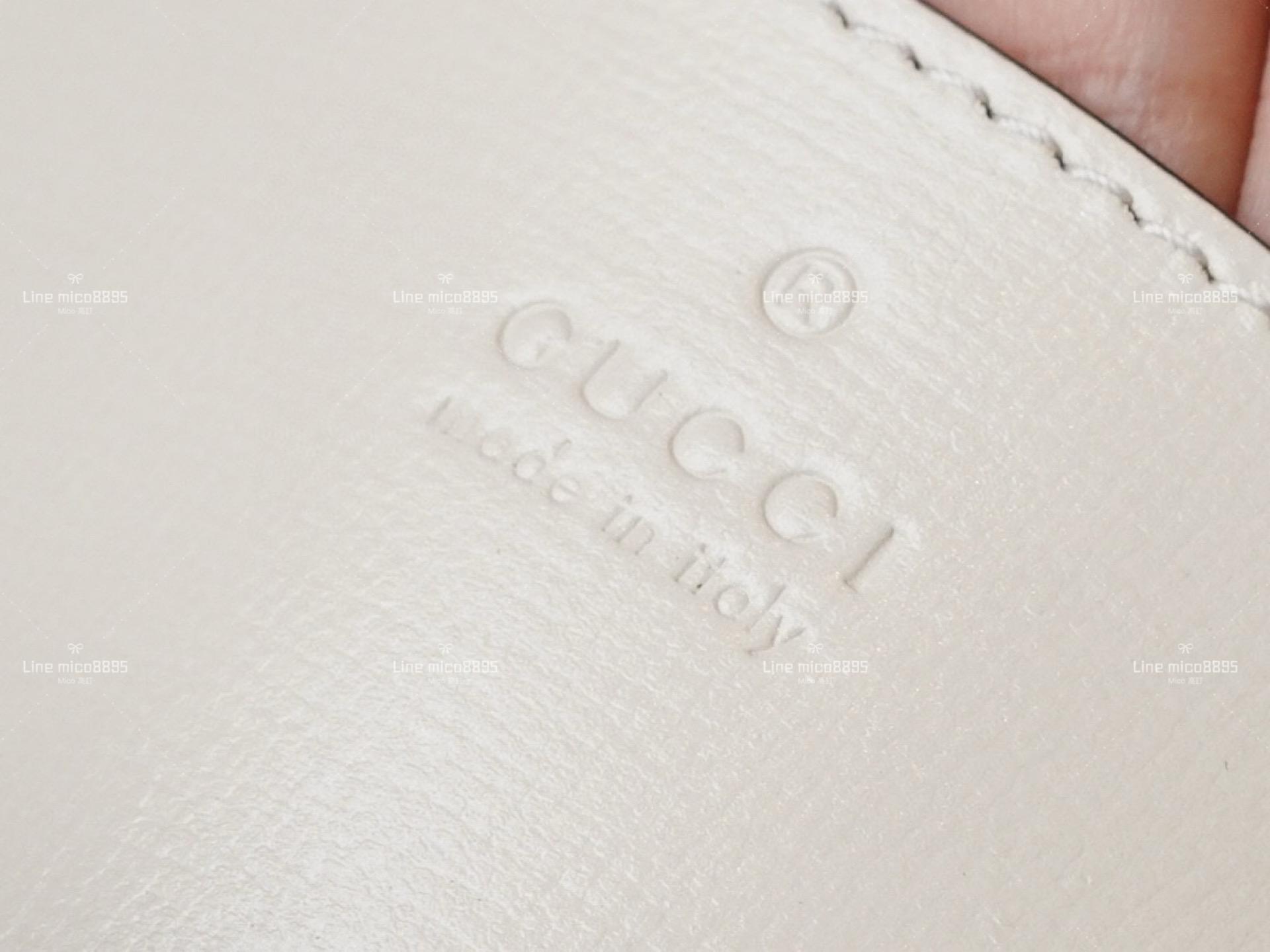 Gucci 1955系列 Horsebit 馬偕釦 奶白色 迷你半圓形手袋 郵差包 18.5cm