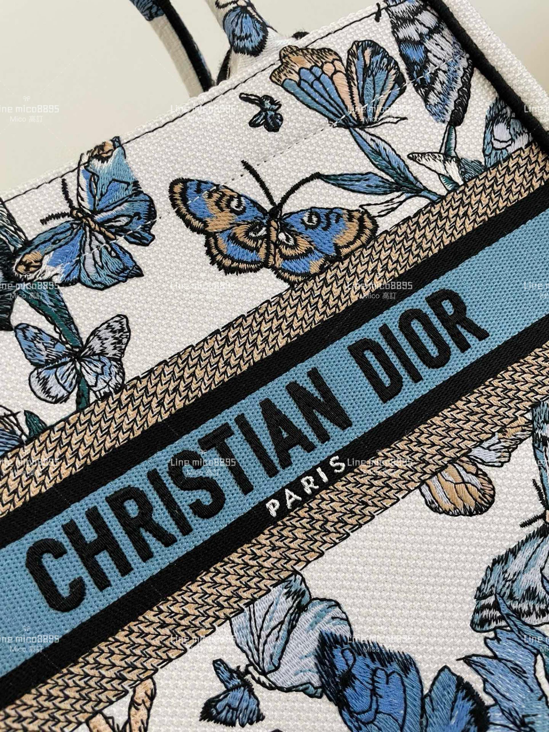 Dior 小號 蝴蝶刺繡Tote手提包 最新秋冬系列 26cm