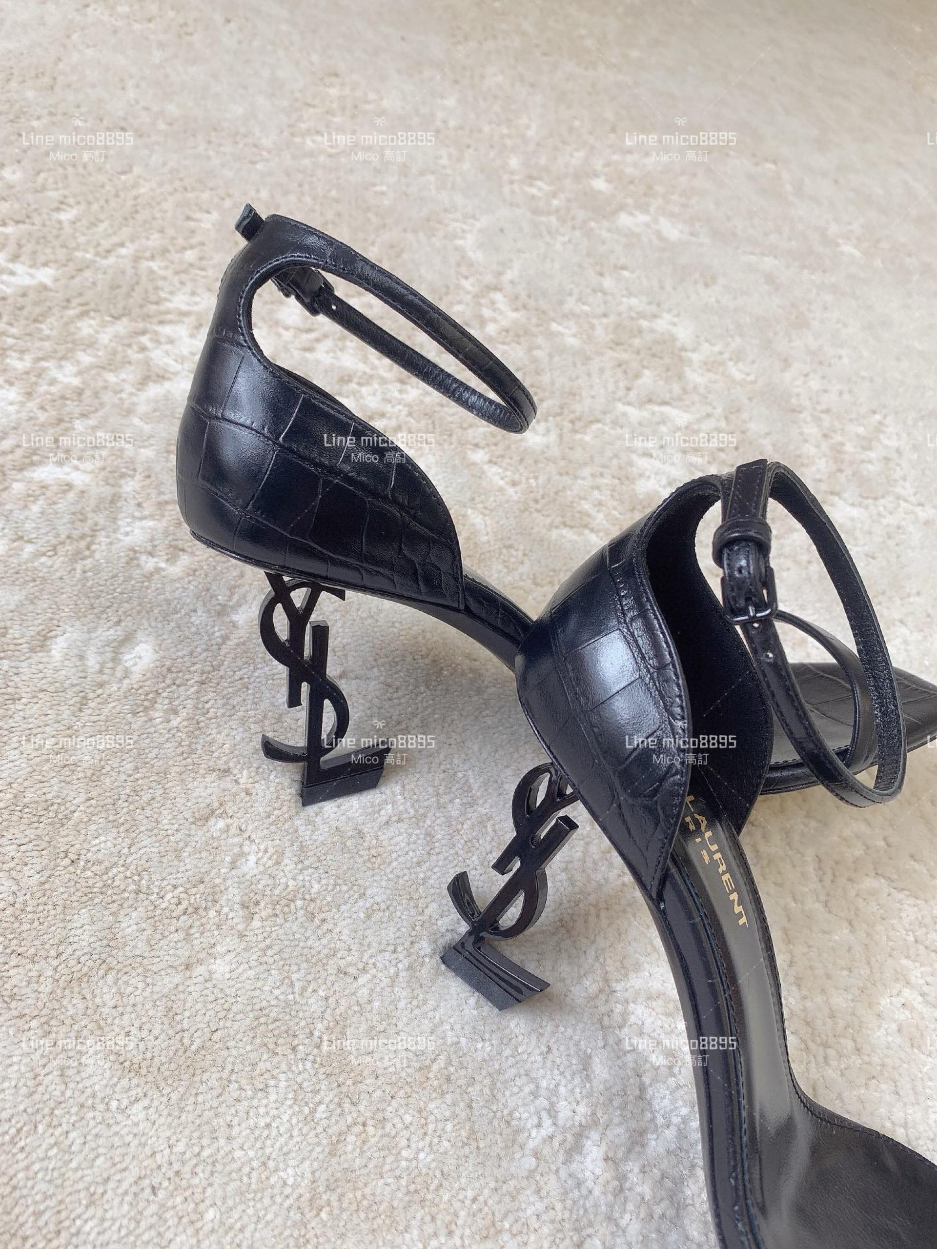 SAINT LAURENT YSL 聖羅蘭字母跟 高跟涼鞋 8.5cm 35-39