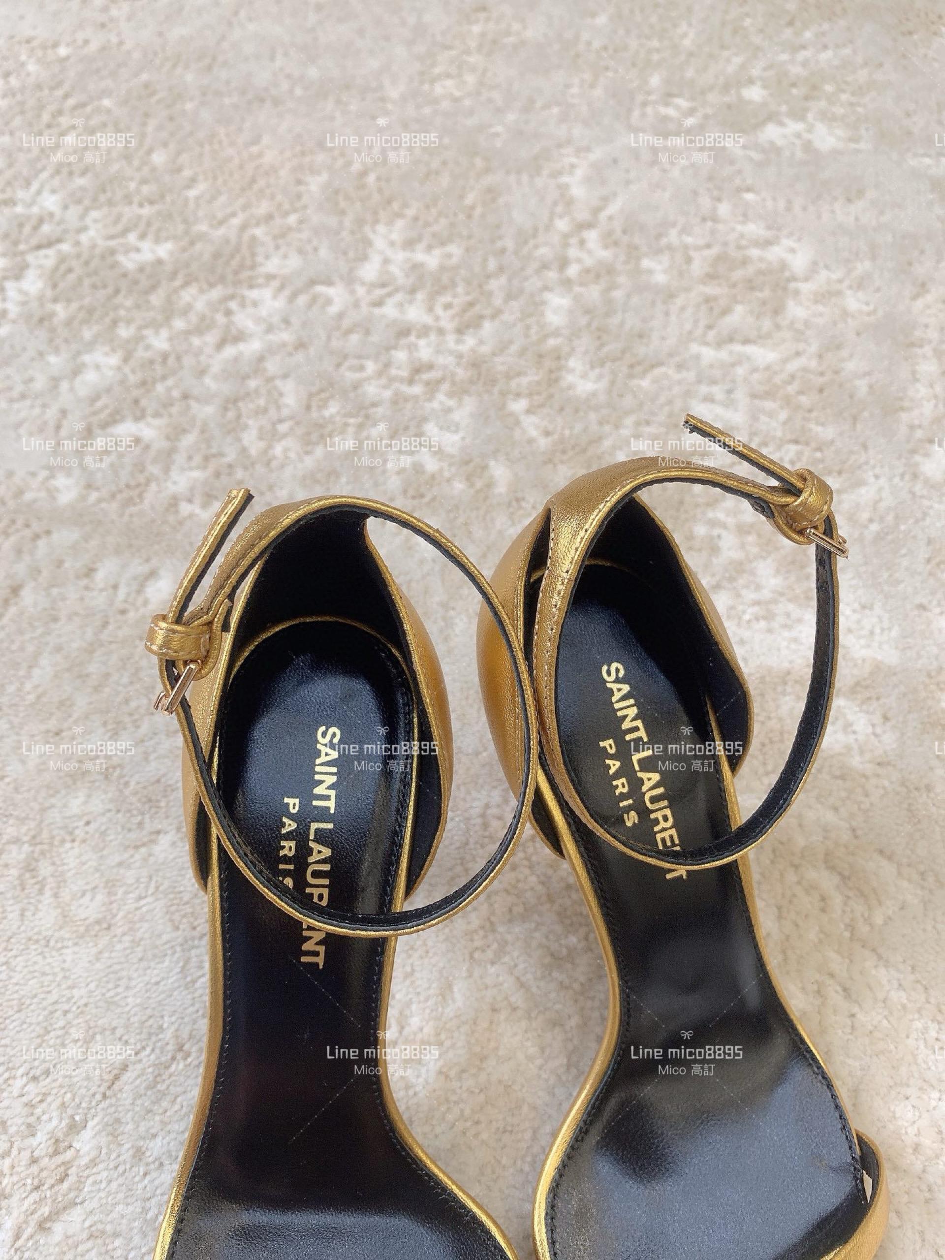 SAINT LAURENT YSL 聖羅蘭字母跟 高跟涼鞋 8.5cm 35-39