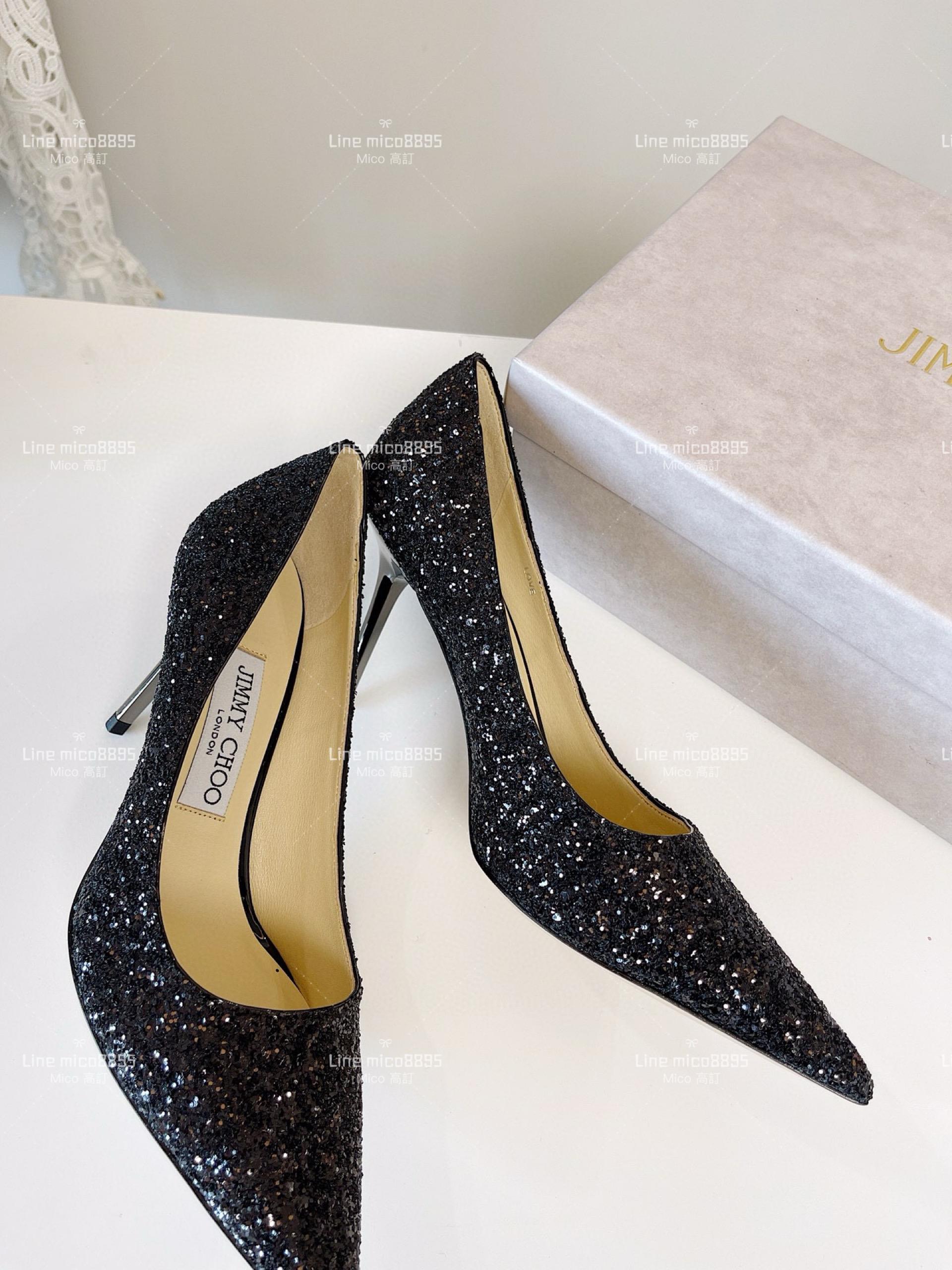 JIMMY CHOO ｜Love系列 亮片高跟鞋（多色） 8.5cm 34-40