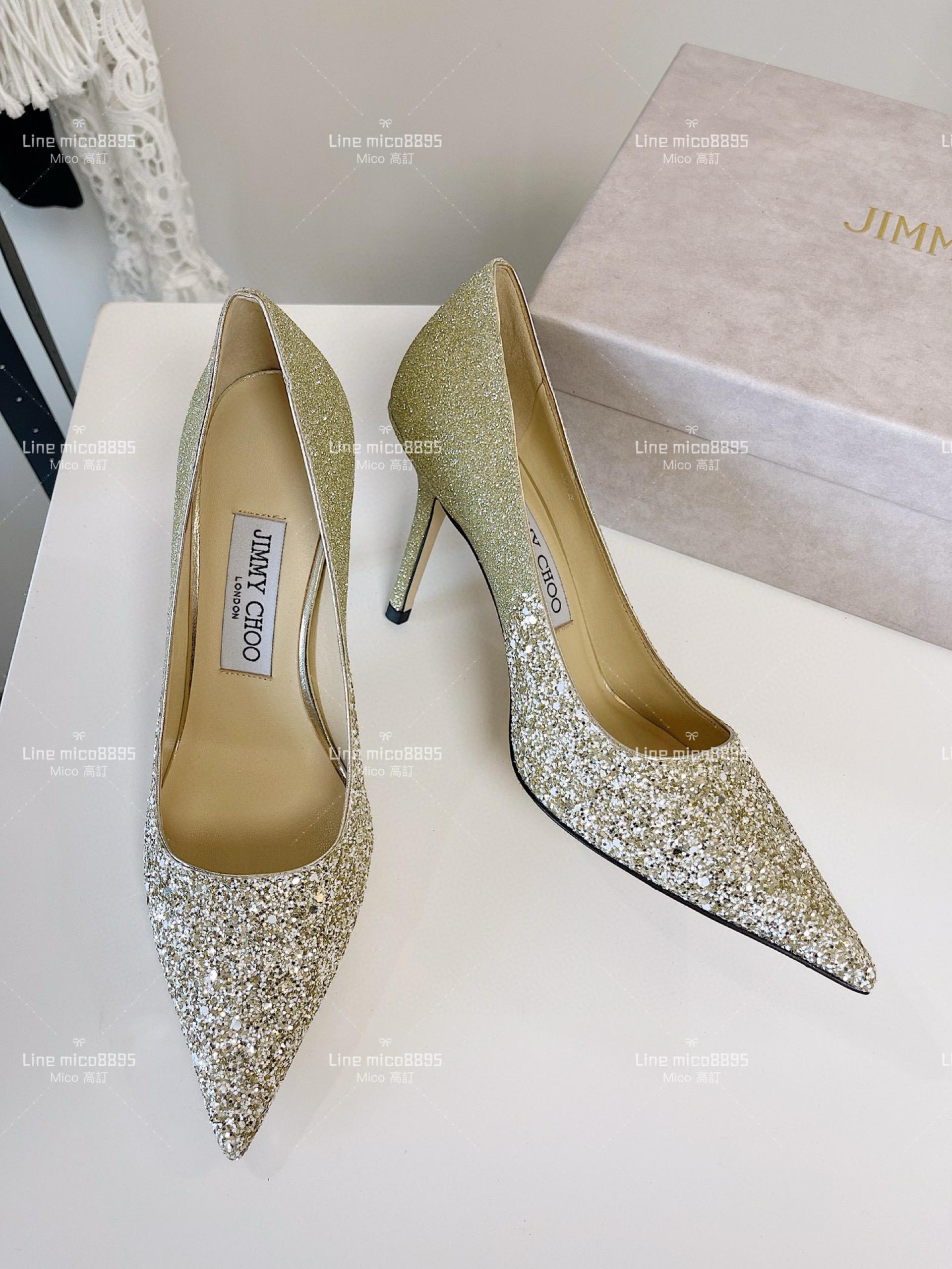 JIMMY CHOO ｜Love系列 亮片高跟鞋（多色） 8.5cm 34-40