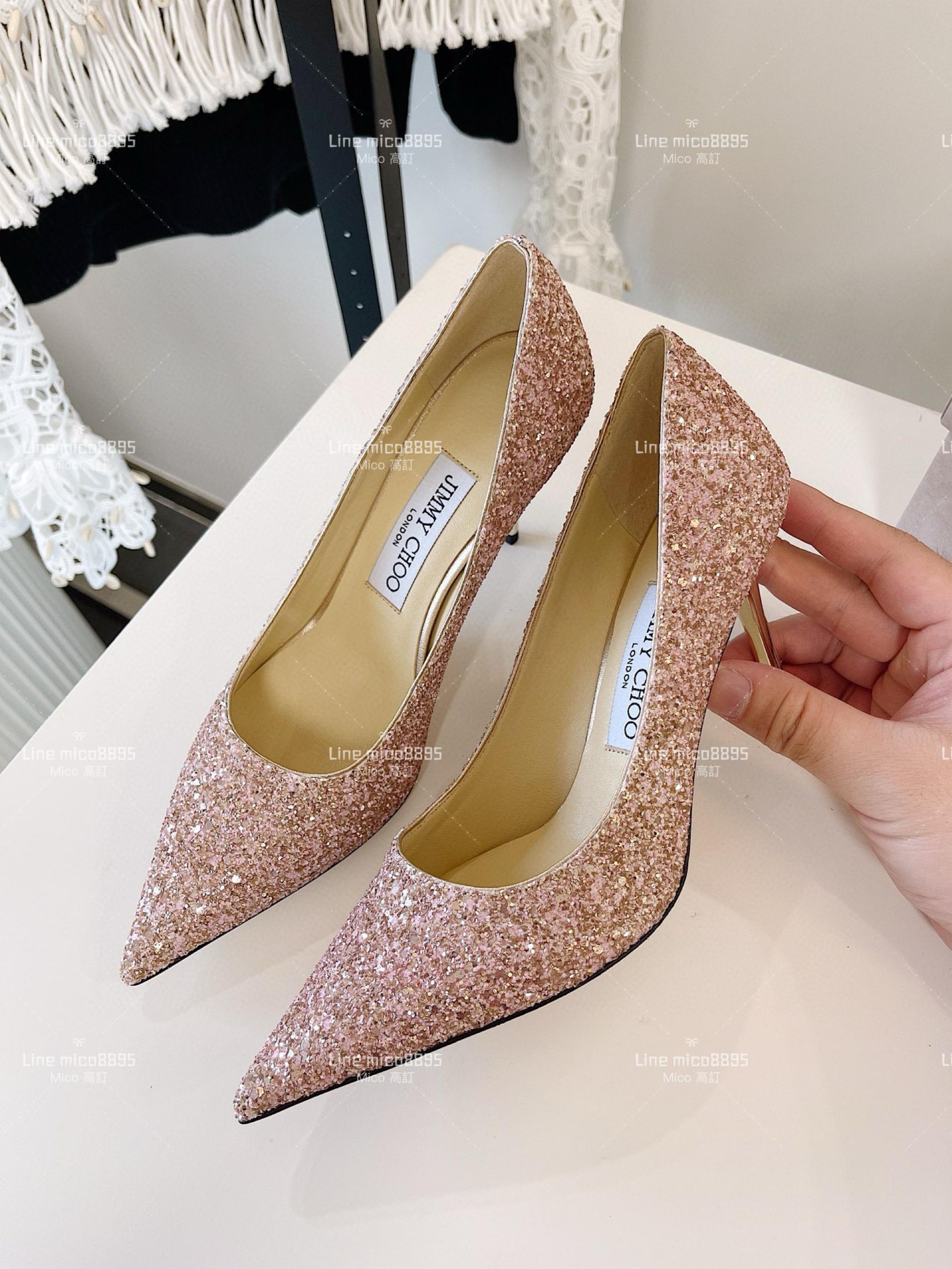 JIMMY CHOO ｜Love系列 亮片高跟鞋（多色） 8.5cm 34-40