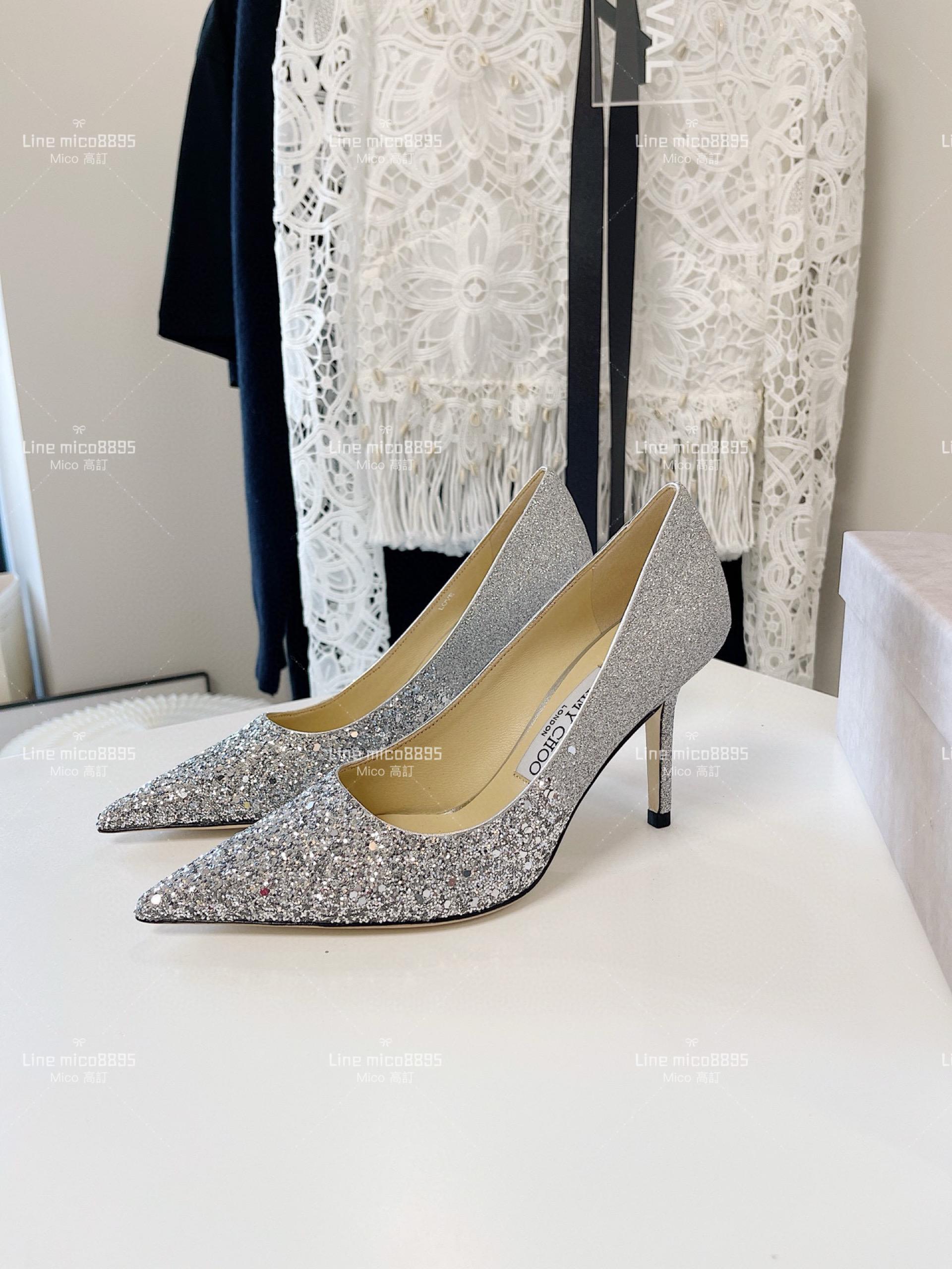 JIMMY CHOO ｜Love系列 亮片高跟鞋（多色） 8.5cm 34-40