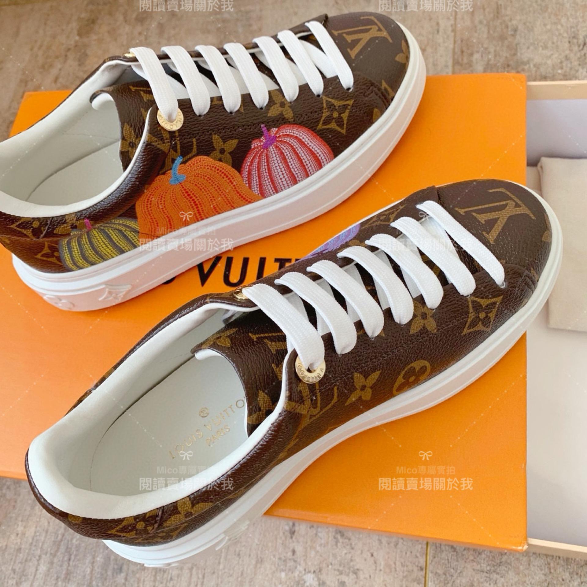 LV Time out系列 🎃LV x YayoiKusama🎃草間彌生 塗鴉限量款厚底運動鞋 35-40