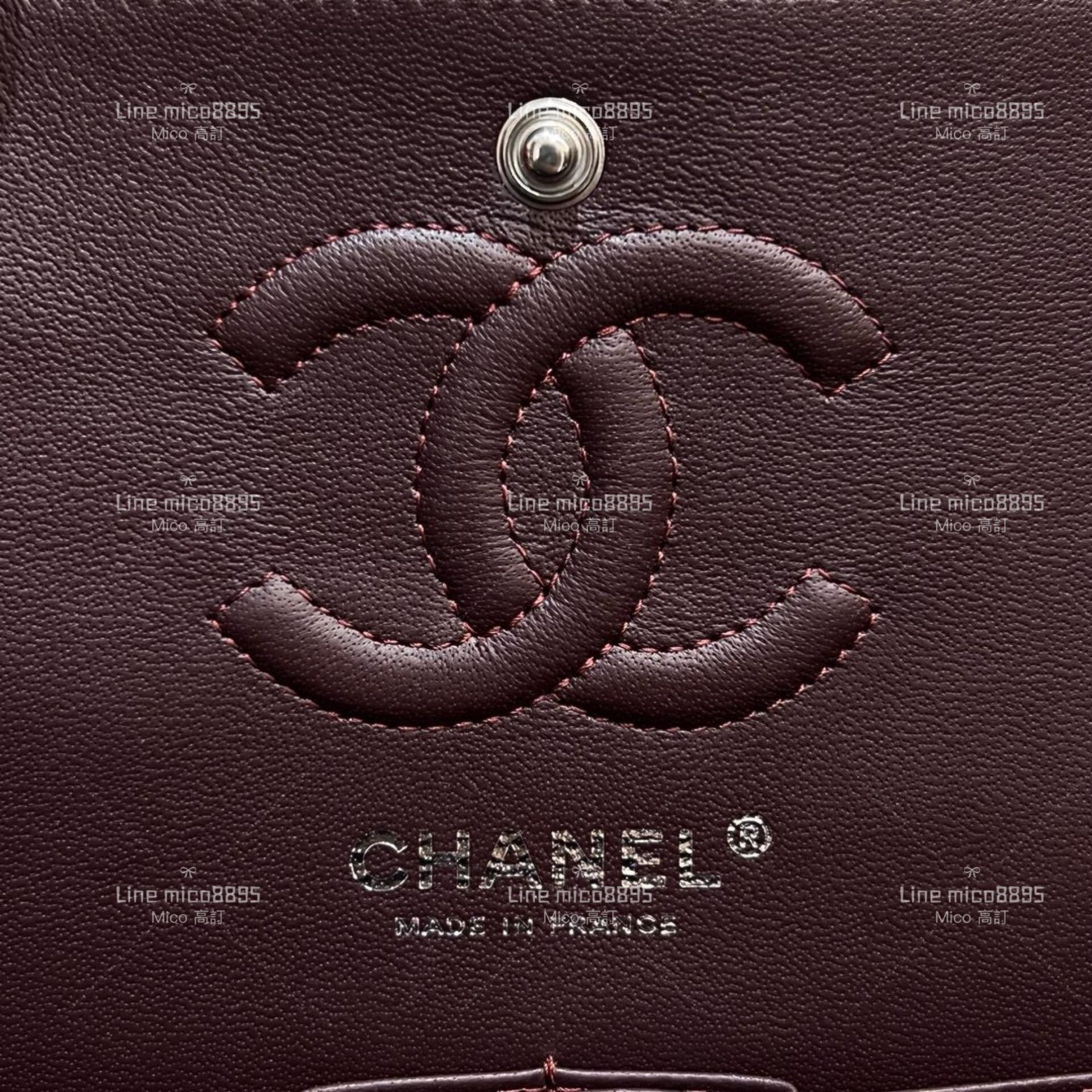 CHANEL Classic Flip Small CF 黑色 經典荔枝紋牛皮/銀釦 23cm