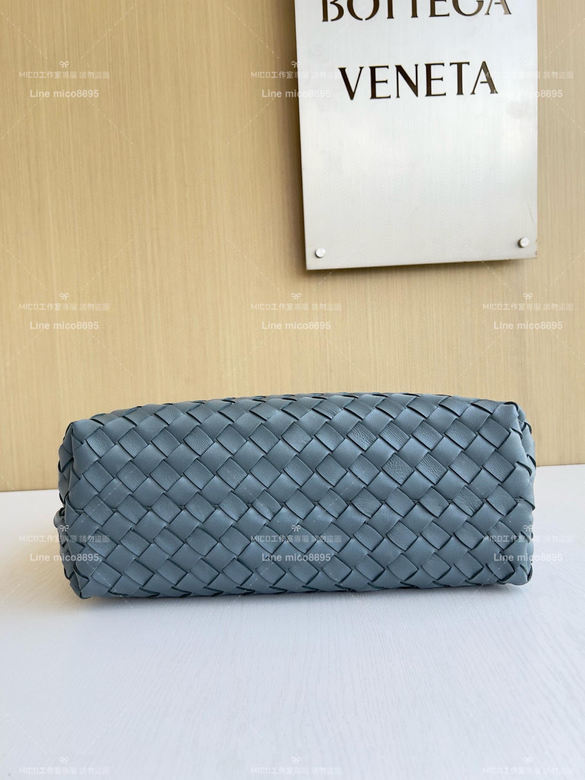 BOTTEGA VENETA BV 石板灰編織小羊皮中號Andiamo手提包/肩背包 老錢風穿搭 32.5cm