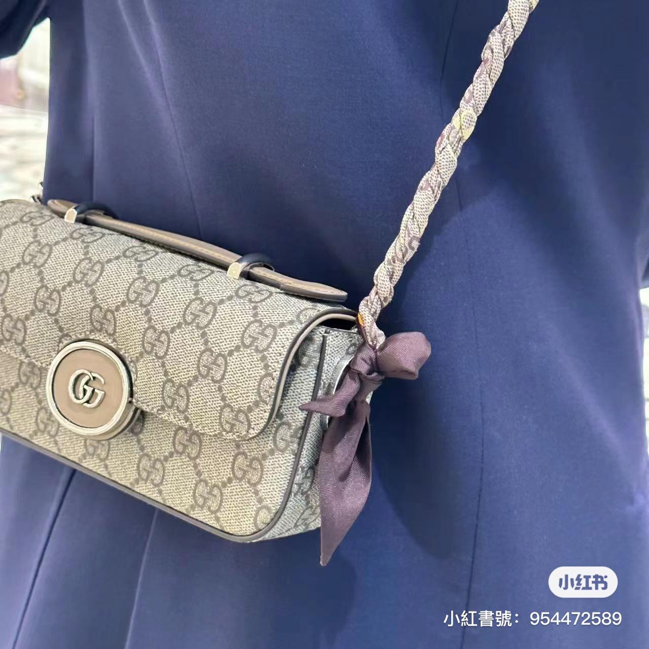 GUCCI 古馳 GG 經典老花 超mini Petite 斜挎鏈條肩背包/斜跨包/女包/18.5cm