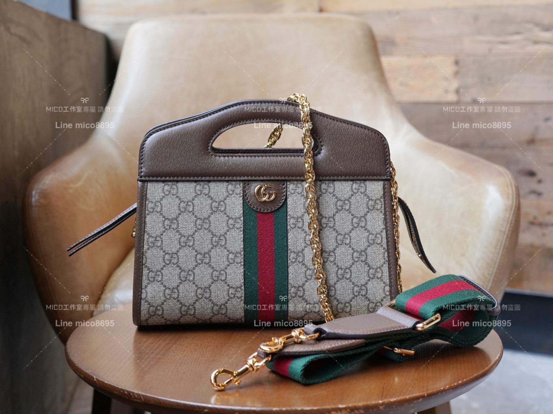 GUCCI 古馳 GG Ophidia系列經典老花 手提斜跨信封包 25.5cm（配有兩副肩帶）